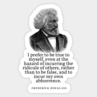 Frederick douglass face and quote Sticker